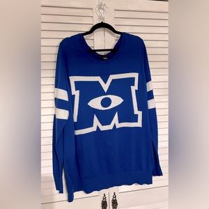 Disney 3X Monsters Inc. Varsity Sweater Tunic